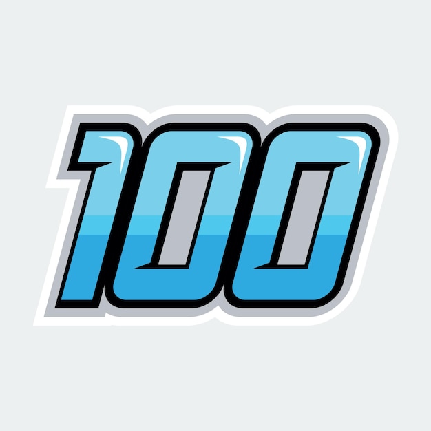 Vecteur vecteur de logo de 100 numéros de course