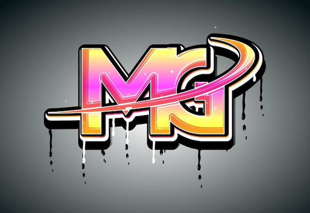 Vecteur De Logo Alphabet Mg Swoosh