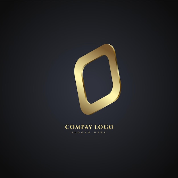 Vecteur un vecteur de logo carré une création de logo de société de luxe avec illustration vectorielle élément doré logo