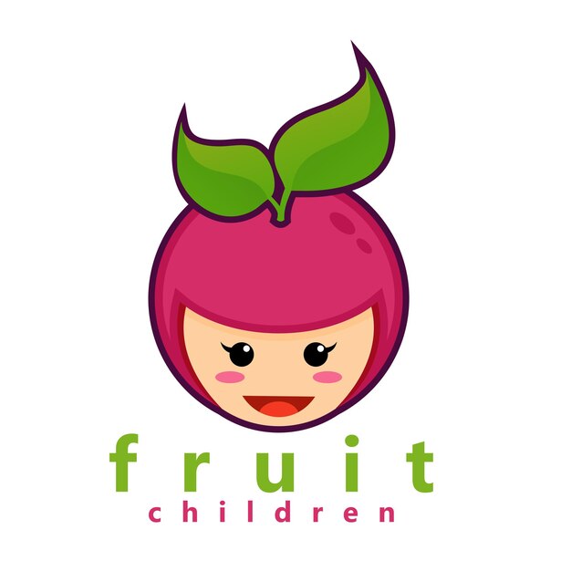 Vecteur De Logo De Conception D'enfants De Fruits