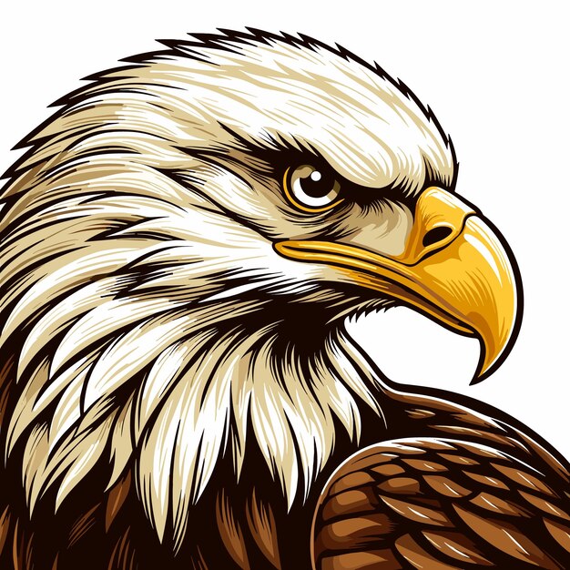 Vecteur un vecteur de logo de dessins animés d'aigle majestueux généré par ai