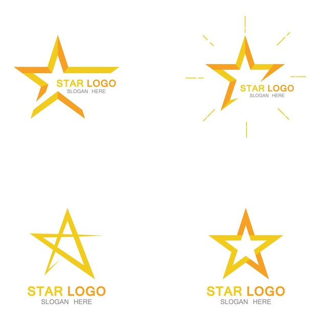 Vecteur De Logo étoile D'or Dans Un Style élégant Avec Fond Noirvecteur De Logo étoile D'or Dans Un Style élégant Avec Fond Noir