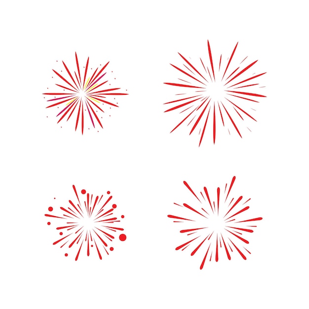 Vecteur De Logo De Feux D'artifice