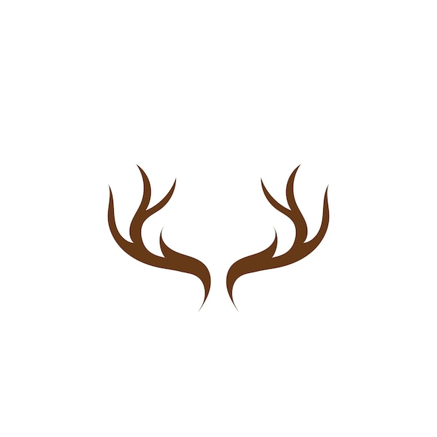 Vecteur de logo d'illustration de bois de cerf