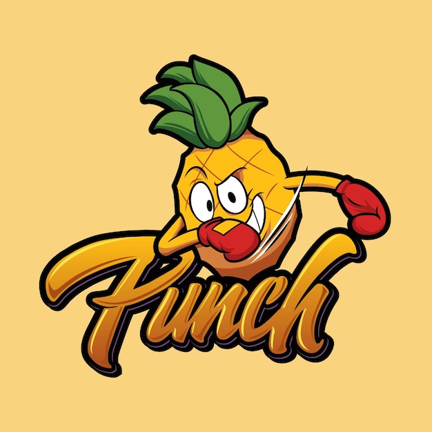 Vecteur De Logo D'illustration De Poinçon D'ananas