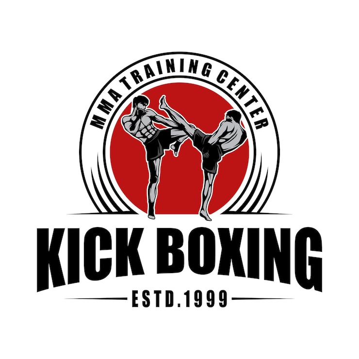 Vecteur vecteur de logo de kickboxing et d'arts martiaux mixtes