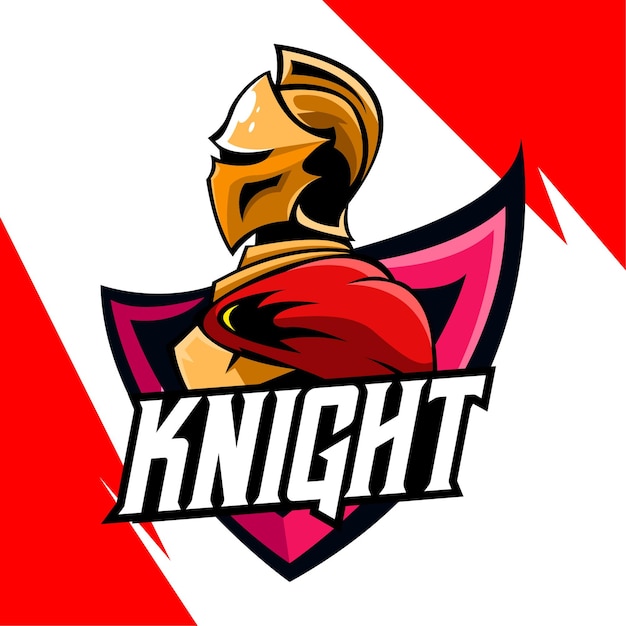 VECTEUR DE LOGO KNIGHT ESPORT MASCOT