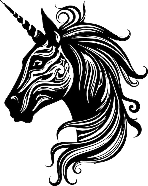 Vecteur de logo de licorne