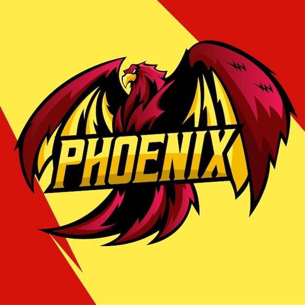 Vecteur De Logo Mascotte Phoenix Esport