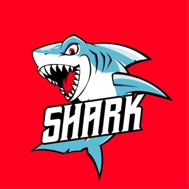 Vecteur De Logo De Mascotte De Requin