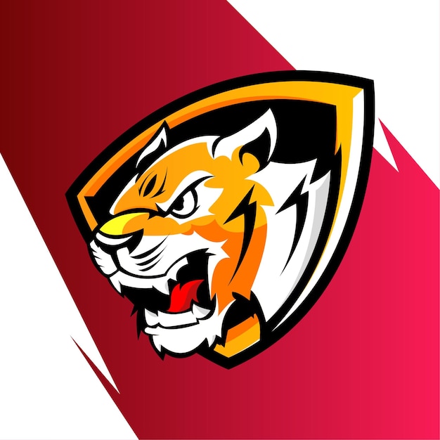 Vecteur de logo de mascotte Tiger Esport