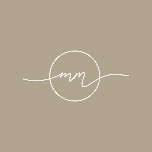 Vecteur de logo monogramme signature MM lettermark