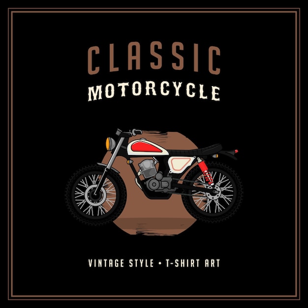 Vecteur De Logo De Moto Classique