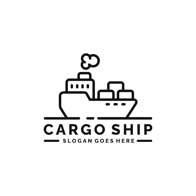 Vecteur De Logo De Navire Cargo