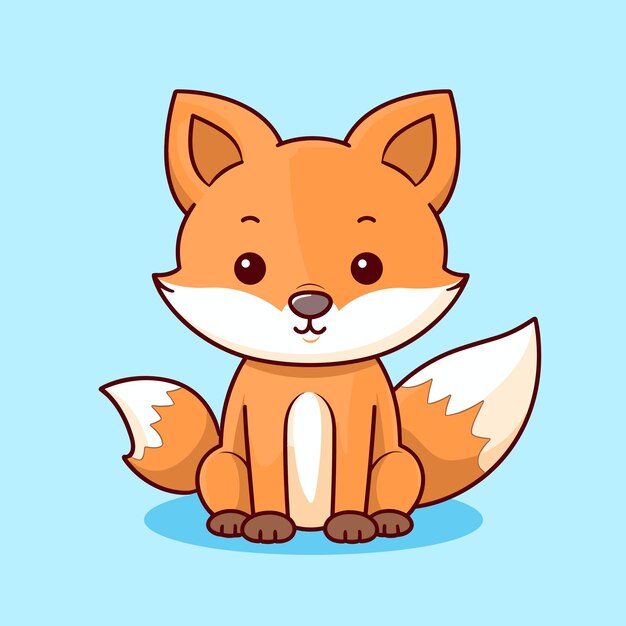 Vecteur vecteur de logo renard mignon