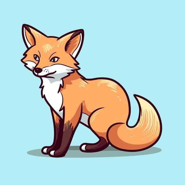 Vecteur vecteur de logo renard mignon