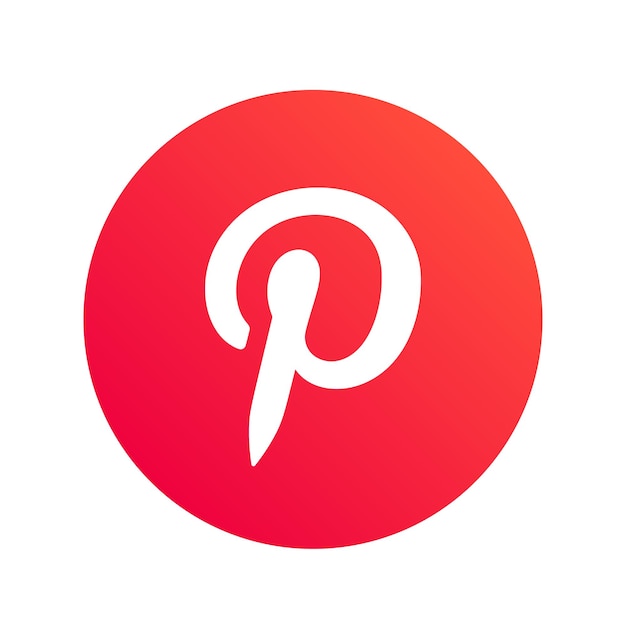 vecteur de logo rond de pinterest
