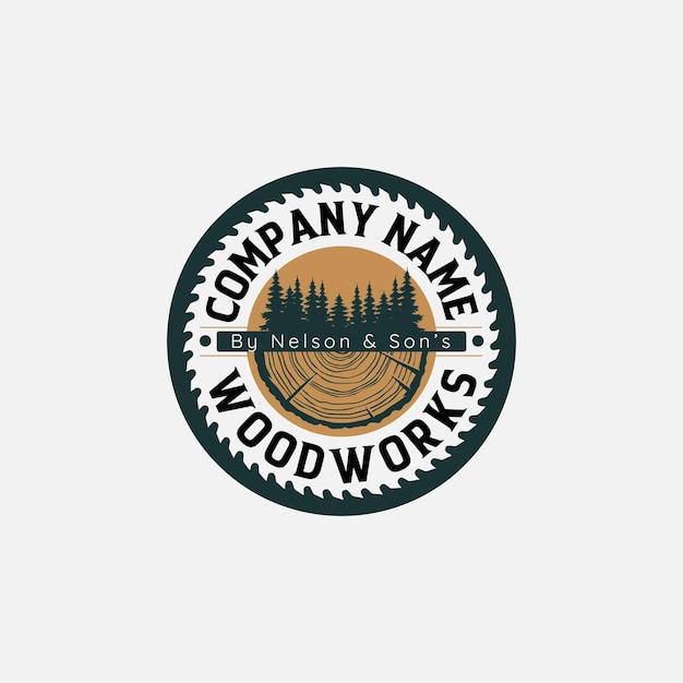 vecteur de logo de société nelson woodworks