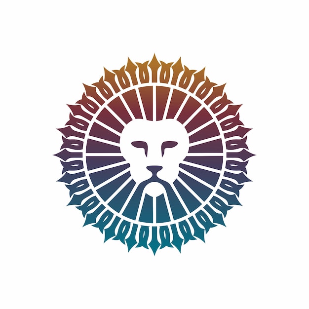 Vecteur de logo de tête de lion