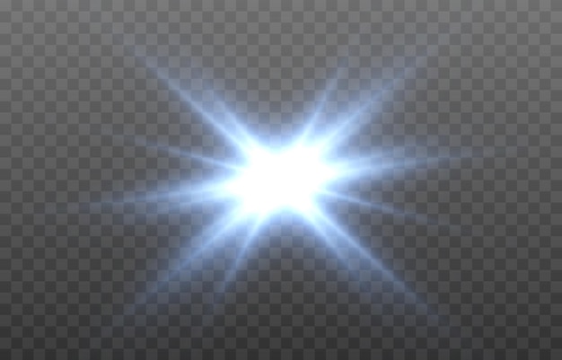 Vecteur Lumière Bleue Soleil Rayons De Soleil Aube Png éblouissement Bleu Png Flash Png