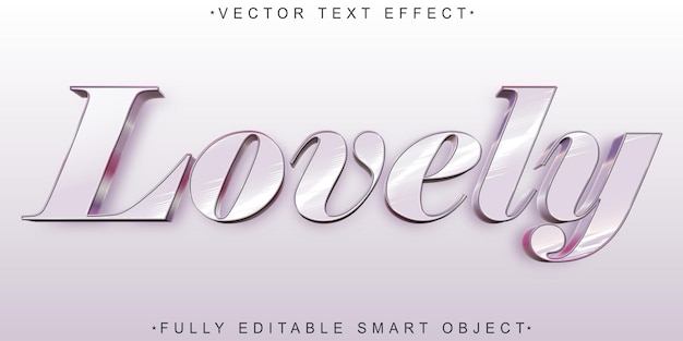Vecteur lumineux, doux et agréable Effet de texte d'objet intelligent entièrement modifiable