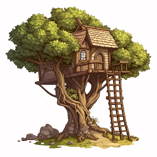 Vecteur vecteur de la maison d'arbre