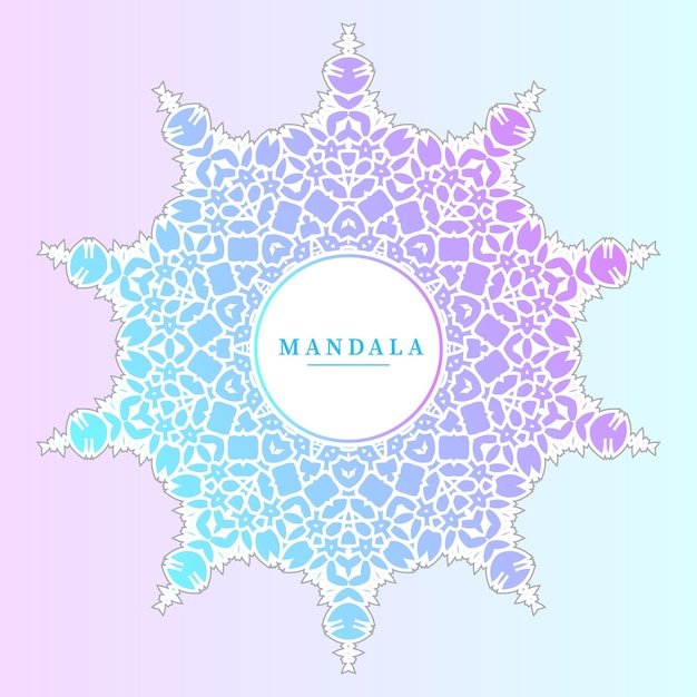 Vecteur De Mandala Dégradé Belle Ligne Art