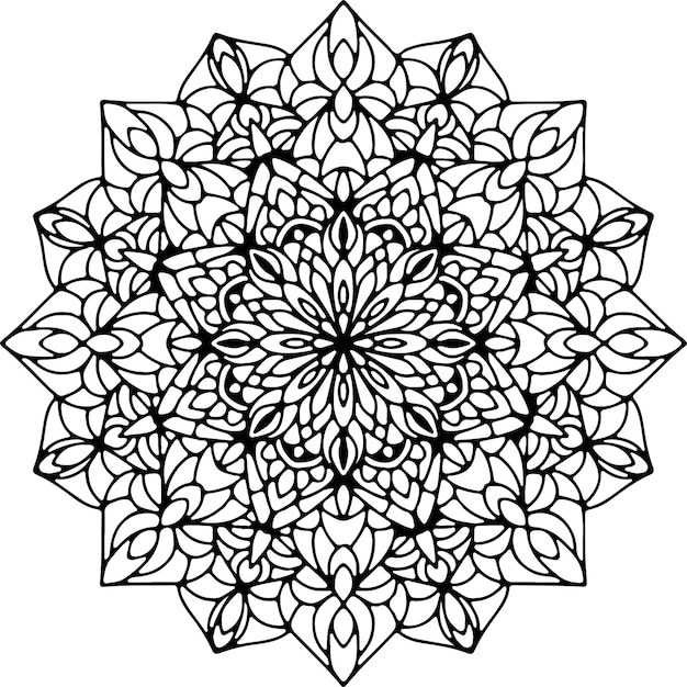 Vecteur, Mandala, Mandala, Fleur