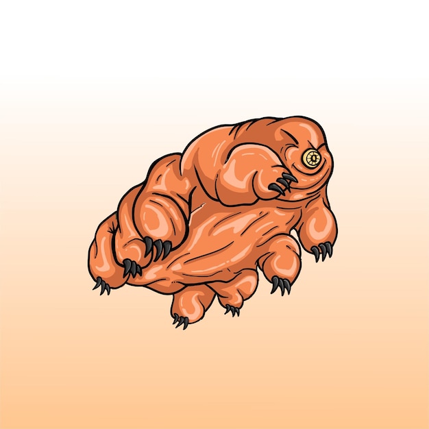 VECTEUR DE MASCOTTE TARDIGRADE