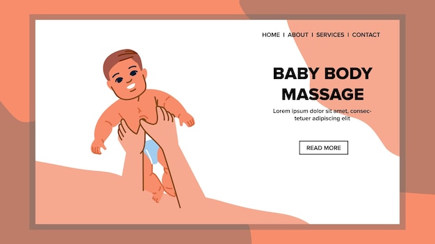 Vecteur vecteur de massage du corps de bébé