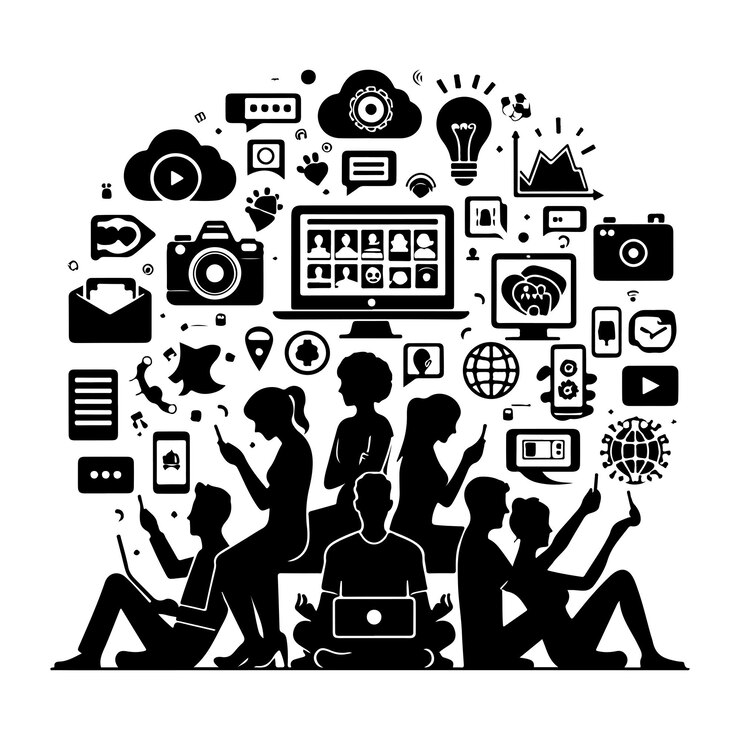 Vecteur vecteur des médias sociaux