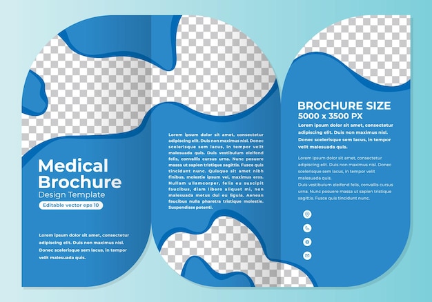 Vecteur de modèle de conception de brochure meilleur pour les affaires médicales