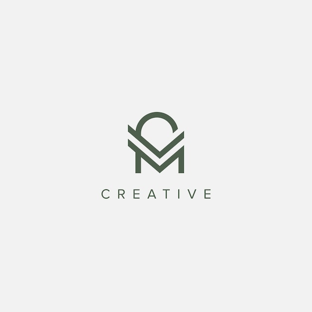 Vecteur de modèle de conception du logo de la lettre initiale MF FM