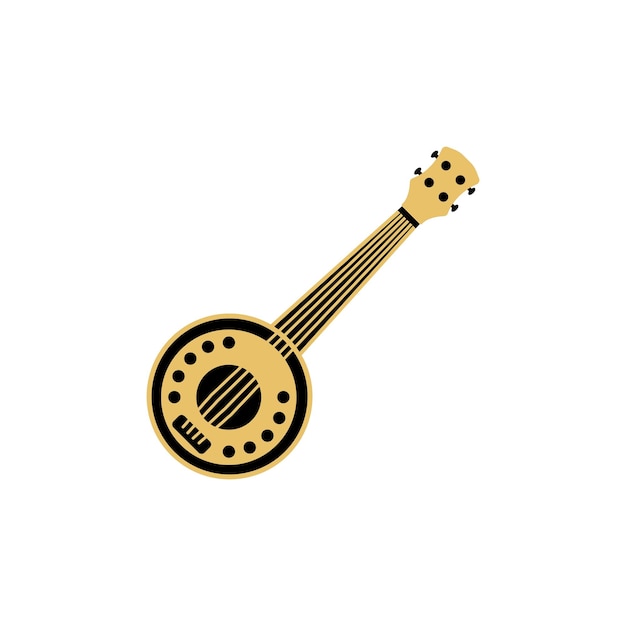 vecteur de modèle de conception graphique banjo