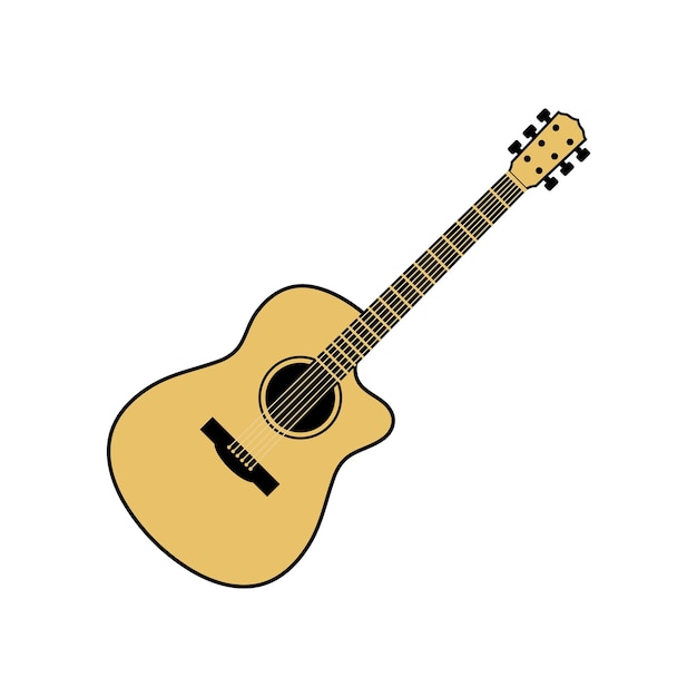 vecteur de modèle de conception graphique de guitare