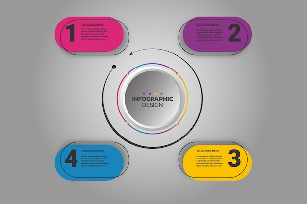 Vecteur de modèle de conception infographique de présentation