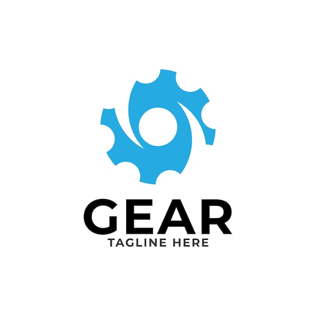 Vecteur de modèle de conception de logo d'engrenage