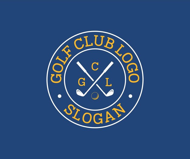 Vecteur de modèle de conception de logo de golf créatif