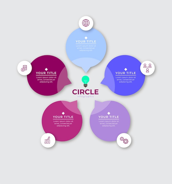 Vecteur de modèle d'infographie