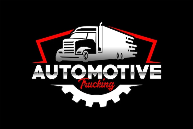 Vecteur vecteur de modèle de logo abstrait de silhouette de camion adapté aux camions de fret de livraison de logo de fret.