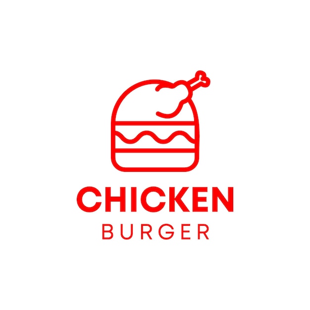 Vecteur De Modèle De Logo De Burger De Poulet