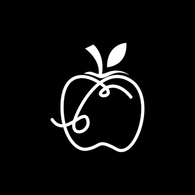 Vecteur de modèle de logo de fruits pomme