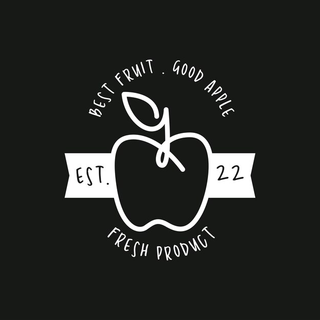 Vecteur vecteur de modèle de logo de fruits pomme