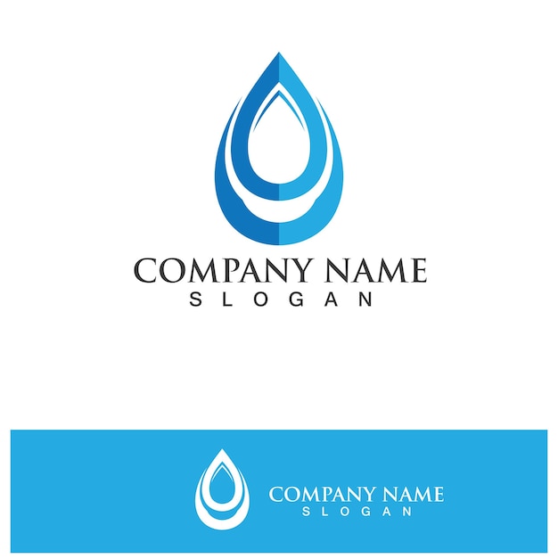 Vecteur de modèle de logo de goutte d'eau