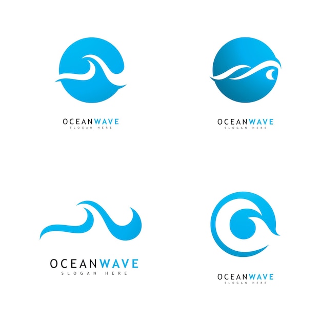 Vecteur De Modèle De Logo Ocean Wave