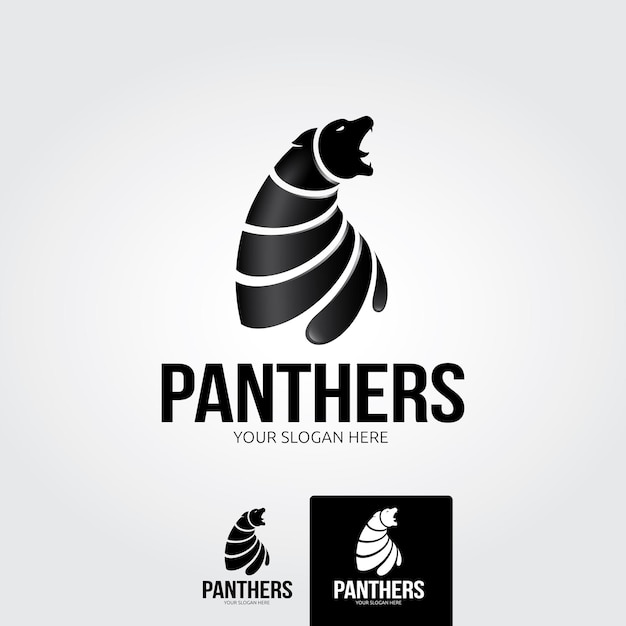 Vecteur De Modèle De Logo De Panthère Noire Minimale