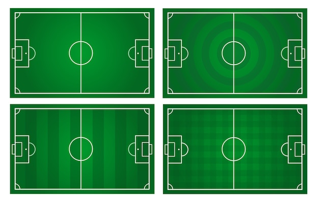 vecteur de modèle de terrain de football avec 4 motif d&#39;herbe