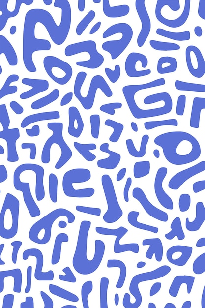 Vecteur de motif d'élément abstrait dessiné à la main