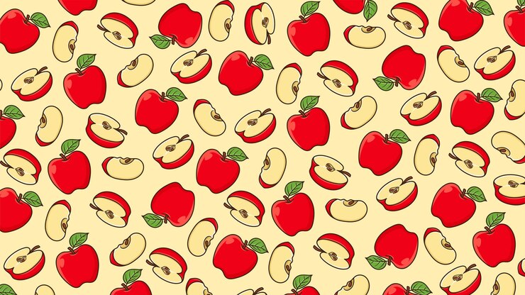 Vecteur vecteur de motif de fond apple isolé