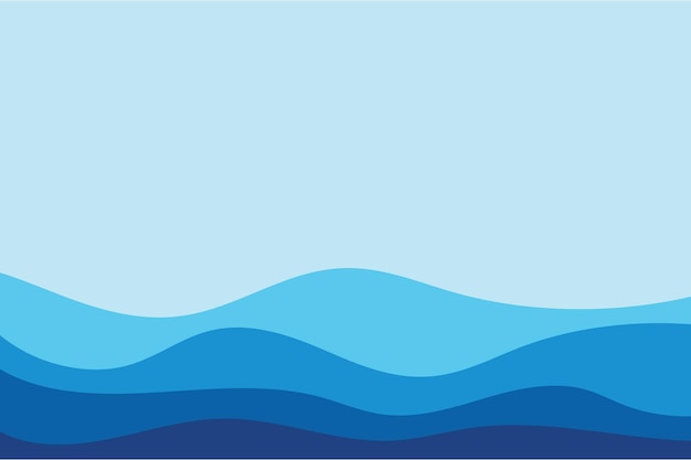 Vecteur de motif de fond d'écran vague bleue